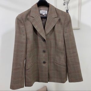 Brown Plaid Blazer